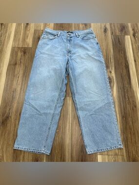 Vintage J. Crew 100% Cotton Made in USA Baggy Straight Denim Jeans, 36x30